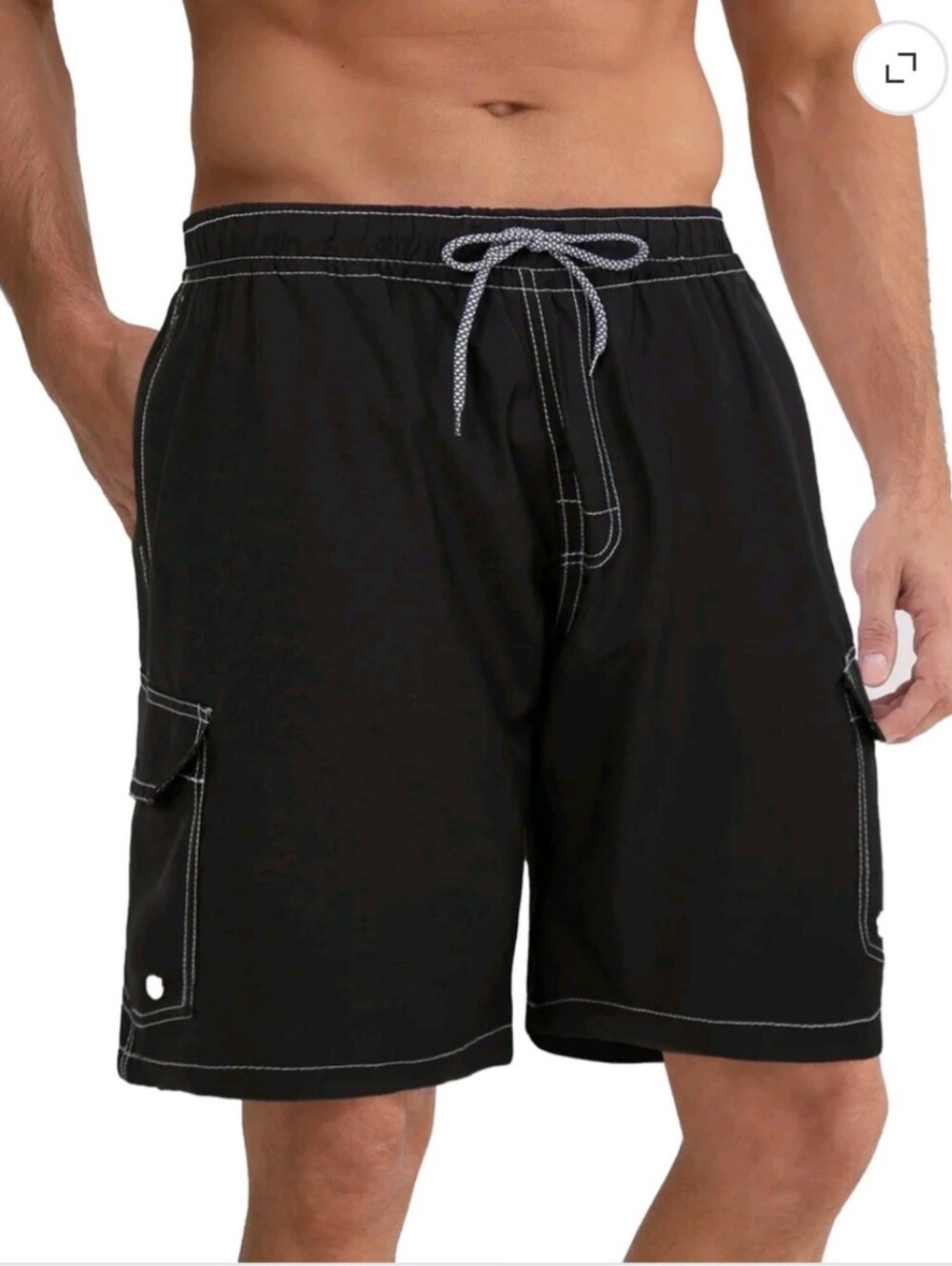 APTRO Mens Swim Trunks 9'' Mesh Liner Quick Dry Black MK129 4XL